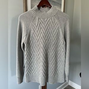 Chaps Womens Medium Gray Sparkle Sweater